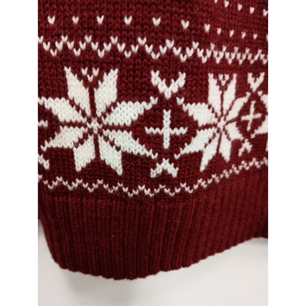 POL Womens Christmas Sweater‎ Size Large Red White Fair Isle Nordic Pullover - Picture 11 of 11